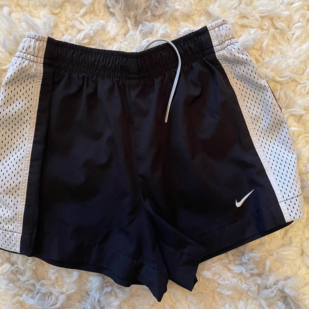 Nike Girl's Black and White Athletic Shorts